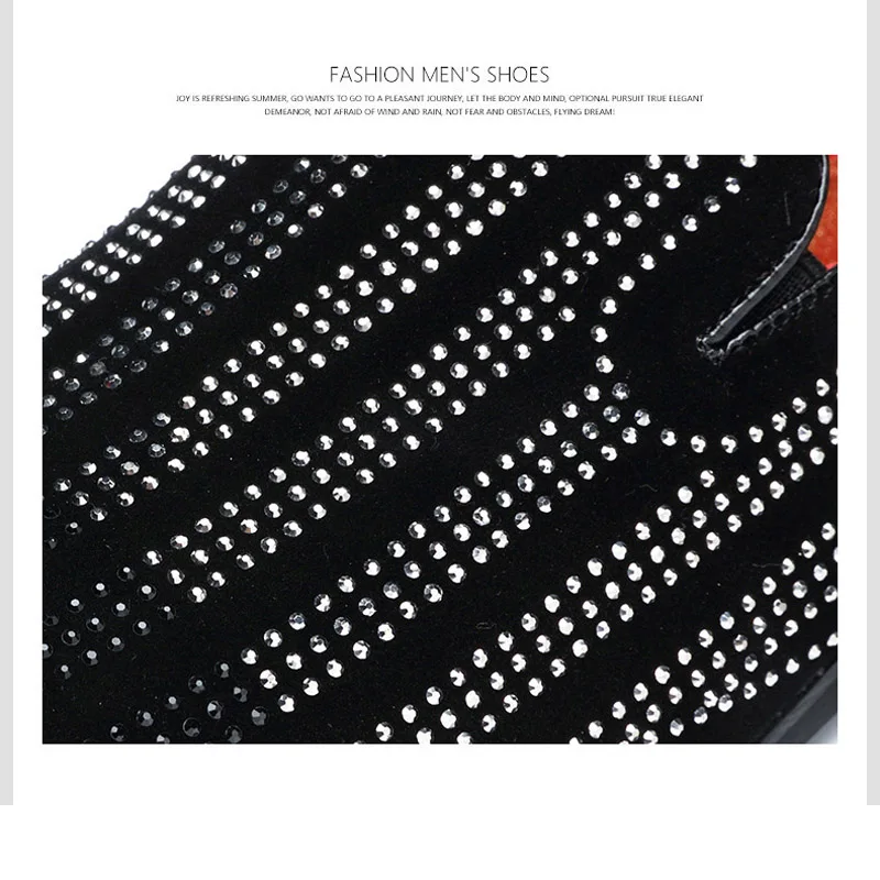 ZERO MORE мужские дизайнерские замшевые лоферы со стразами роскошные слипоны модная