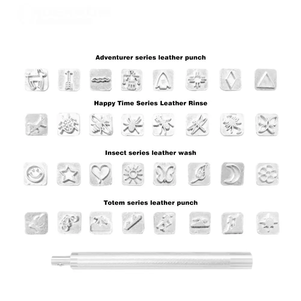 Кожаные инструменты для печати дырокол рукоделия ручной работы с буквами