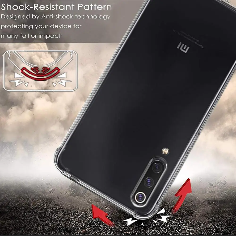 Силиконовый чехол Crystail для Xiaomi Mi 9 SE Explorer усиленная угловая задняя крышка Lite