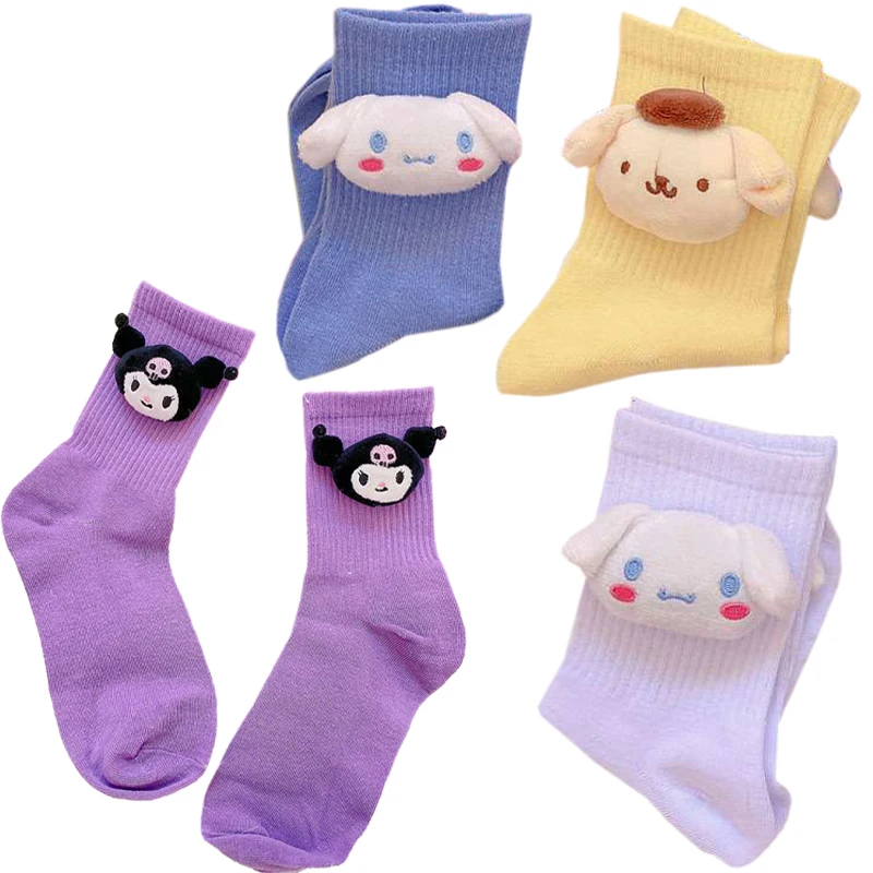 

Sanrios kawaii Мультфильм Мелодия Hello Kt Cinnamoroll baby Kulomi носки подарки для детей Kitty Cinnamoroll носки