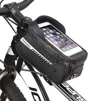 bicycle bags waterproof touch screen cycling bag top front tube frame mtb road bike bag 6 5inch phone case bike accessories