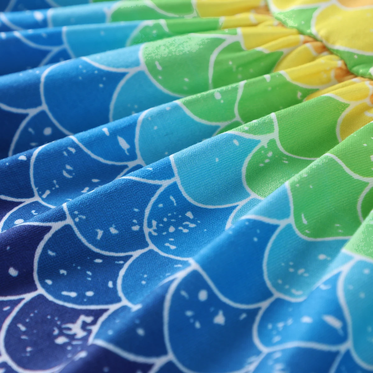 Toddler Infant Baby Girl Dress Summer Round Neck Mermaid Short Sleeve Colorful Dresses Clothing 6M-3T | Детская одежда и обувь