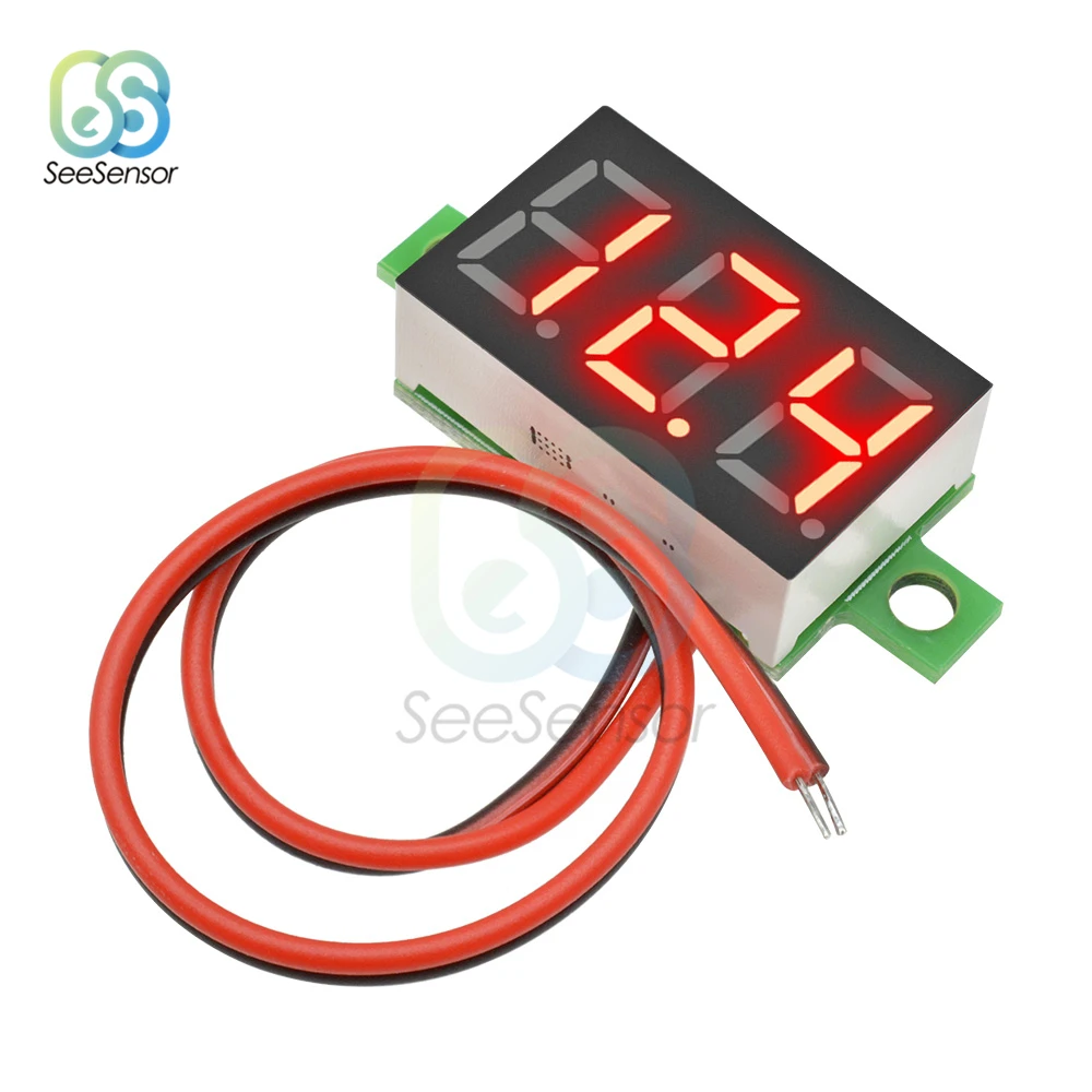 0 36 дюймовый светодиодный цифровой вольтметр постоянного тока 4 30 в измеритель