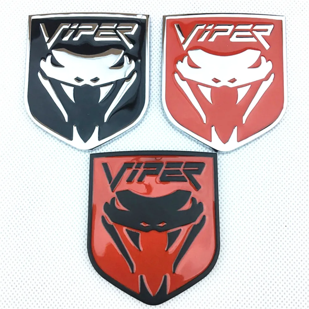 

1Piece For VIPER Cobra Snake New Personality Car Metal Sticker Fender Side 3D Badge Emblem Decal Auto Accessories