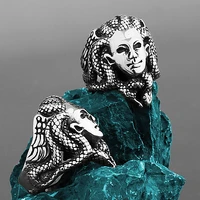 vintage greek mythology medusa ring mens womens stainless steel ring original fashion punk gothic jewelry jewelry wholesale