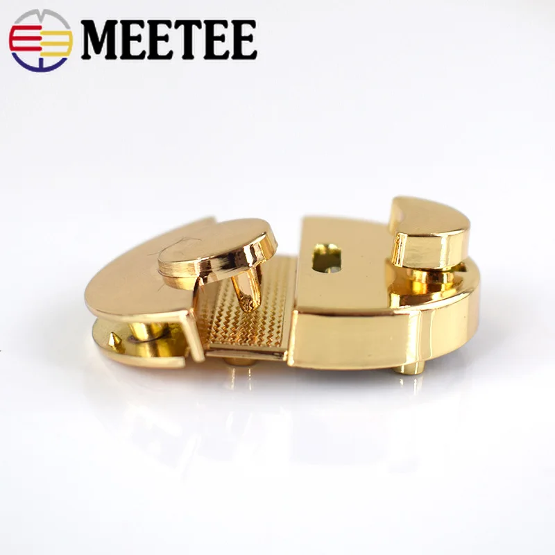 Meetee 2 шт. металлический замок для сумки застежка твист пряжки DIY Сумочка Кошелек