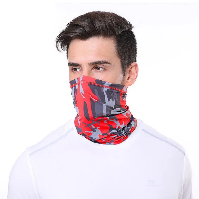 

Outdoor Mannen En Vrouwen Hoofd Sport Sjaal Bandana Neck Cover Zomer Sport Anti-transpirant Ice Zijden Sjaal Zonnebrand