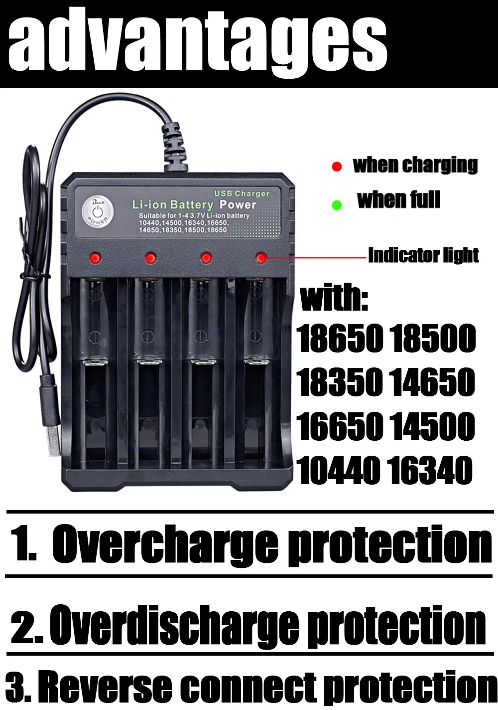 18650 battery li-ion rechargeable batteries ion 3400mah 3.7V akkumulator flat top charger | Электроника