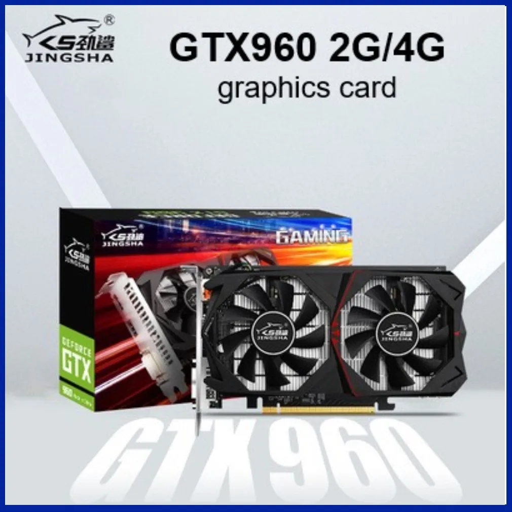 JINGSHA GTX 960 4 Гб бит GDDR5 графические карты для NVIDIA VGA Geforce GTX960 2/4 ГБ DVI Game non RX580 8 карточки