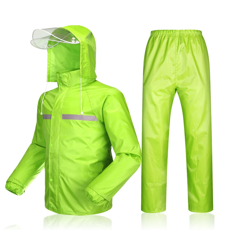 

Motorcycle Waterproof Raincoat Jacket Set Outdoor Travel Men Raincoat Waterproof Vinyl Poncho Impermeable Motorcycle Raincoat