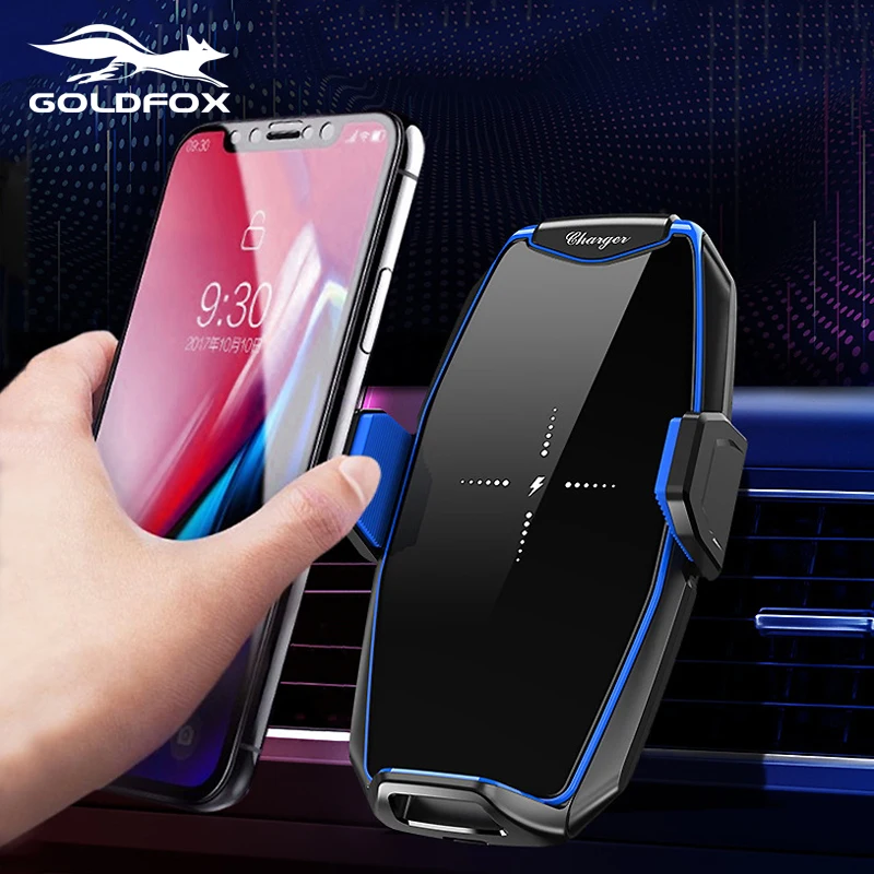 15 Вт Беспроводное зарядное устройство Автомобильный держатель телефона для Iphone