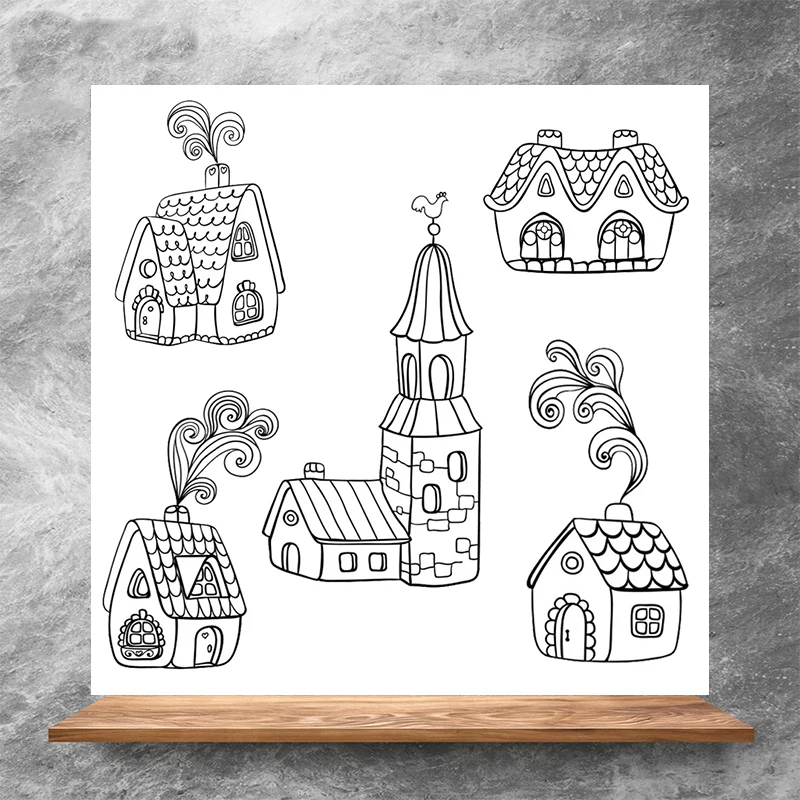 

ZhuoAng City Corner Clear Stamps/Silicone Transparent Seals for DIY scrapbooking photo album Clear Stamps