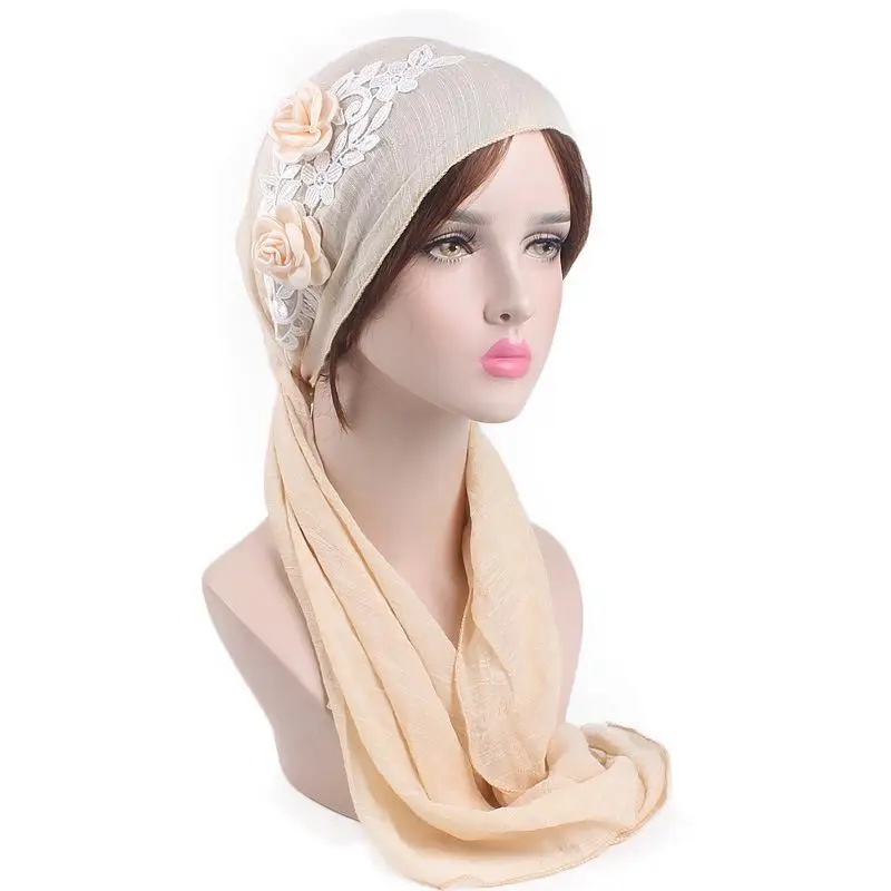 Модная мусульманская женская шапочка тюрбан шапка исламский головной платок