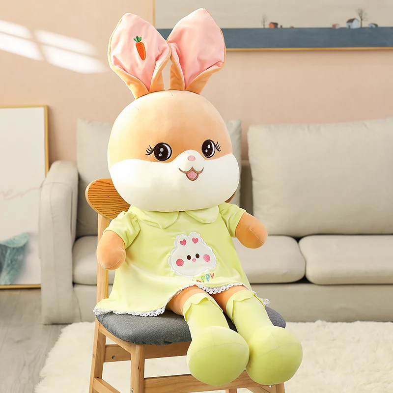 

Huggable Lovely Carrot Rabbit Plush Toy for Children Stuffed Bunny Animal Doll Kids Baby Kawaii Appease Cute Birthday Gift