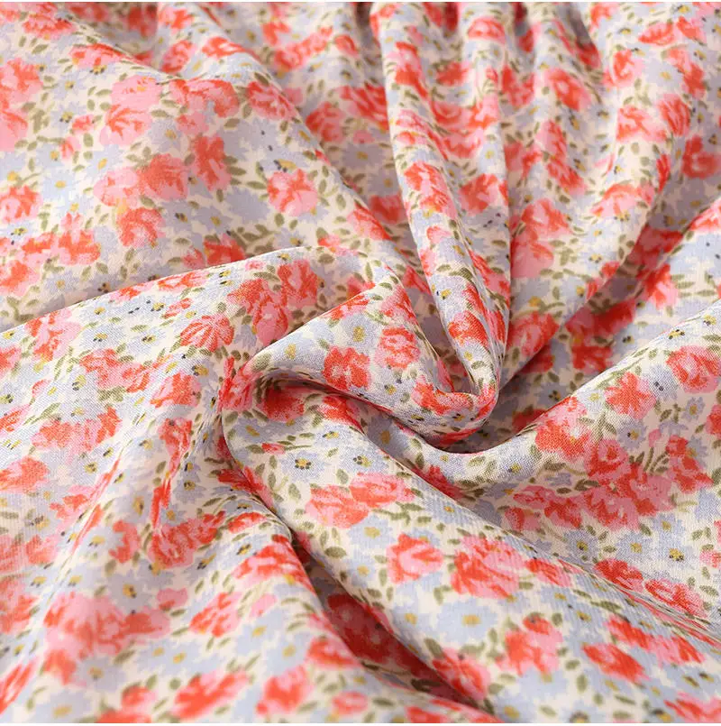 Юбка женская шифоновая с принтом летняя винтажная элегантная эластичная высокой