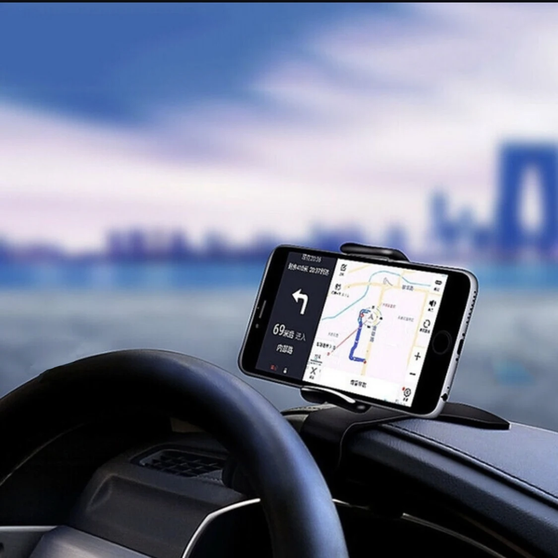 car dashboard mount phone holder stand clip on cradle universal cell phone gps support clip bracket rotatable for mobile phone free global shipping