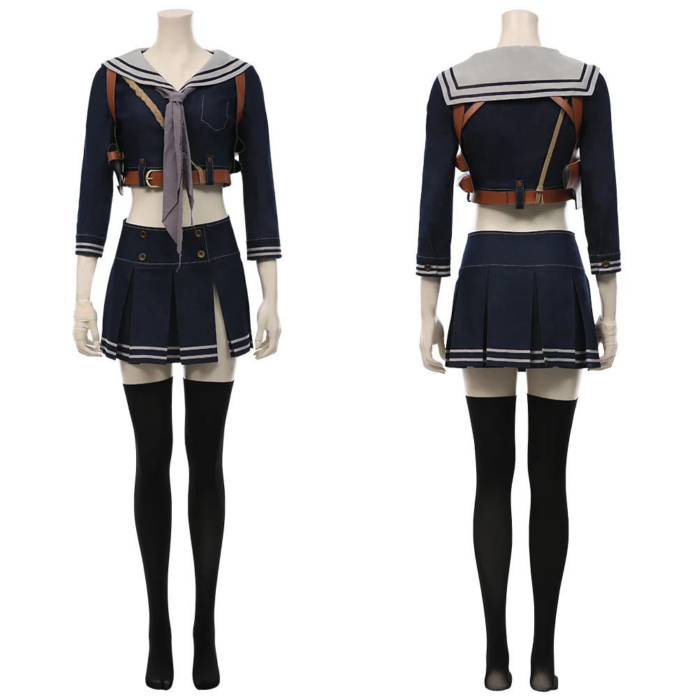 

Кукла-пуансон на присоске, костюм для косплея, женское платье, Униформа, куртка, наряды, карнавальные костюмы на Хэллоуин, Матросская юбка