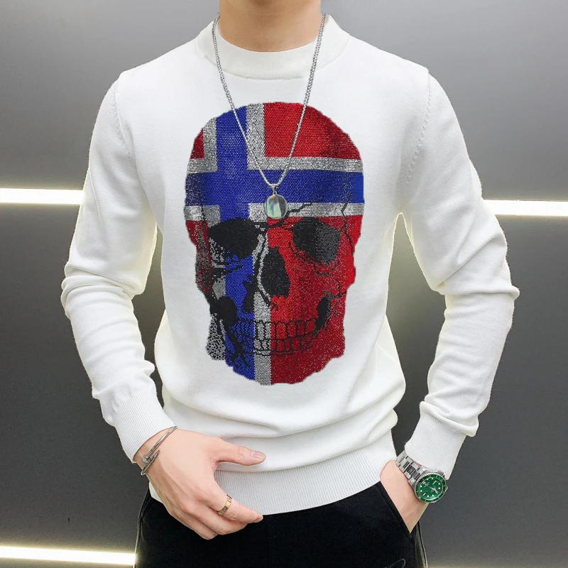 

High-Quality Cashmere Clothing Men's Sweater Sweatshirt Exquisite Hot Diamond Technology Winter Classic Hairstylist