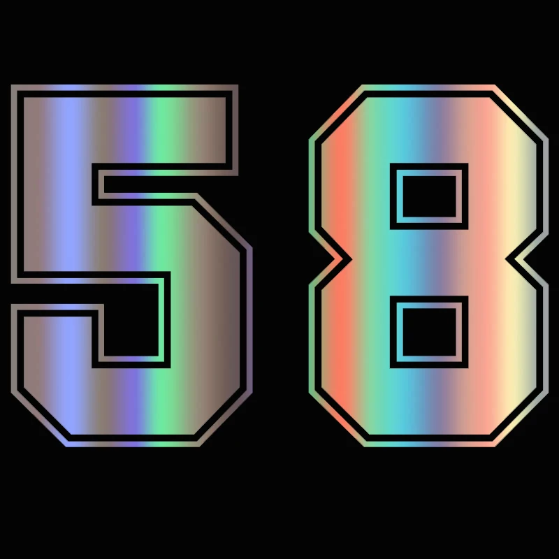 30070#наклейки на авто Цифра 58 водонепроницаемые наклейки машину наклейка для