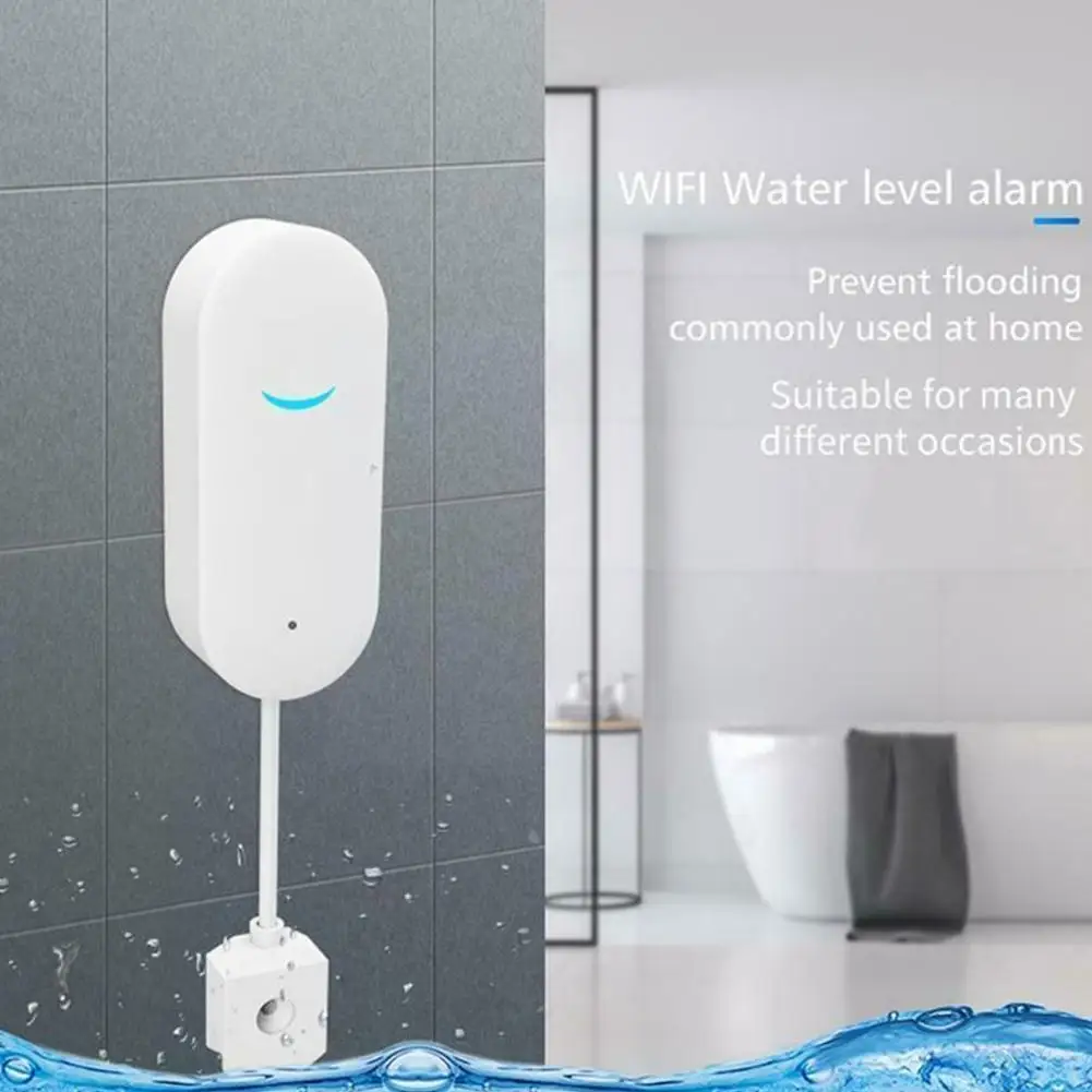 

Умный датчик утечки воды R0I0, Wi-Fi датчик с сигнализацией уровня утечки воды, легко устанавливается