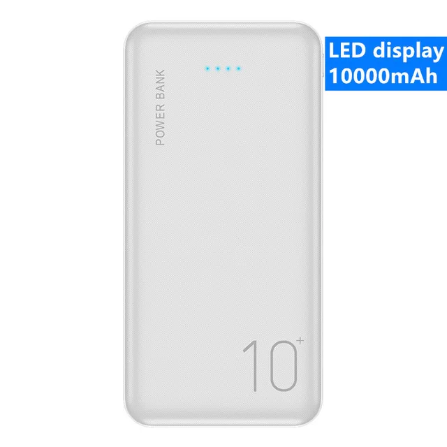 10000mah LED Display FLOVEME power Bank 20000 мАч двойной USB телефон зарядное устройство Внешняя батарея Портативное зарядное устройство Bateria внешний аккумулятор зарядное устройство беспроводная зарядка внешний аккумулятор телефона - Цвет: 10000mah LED Display