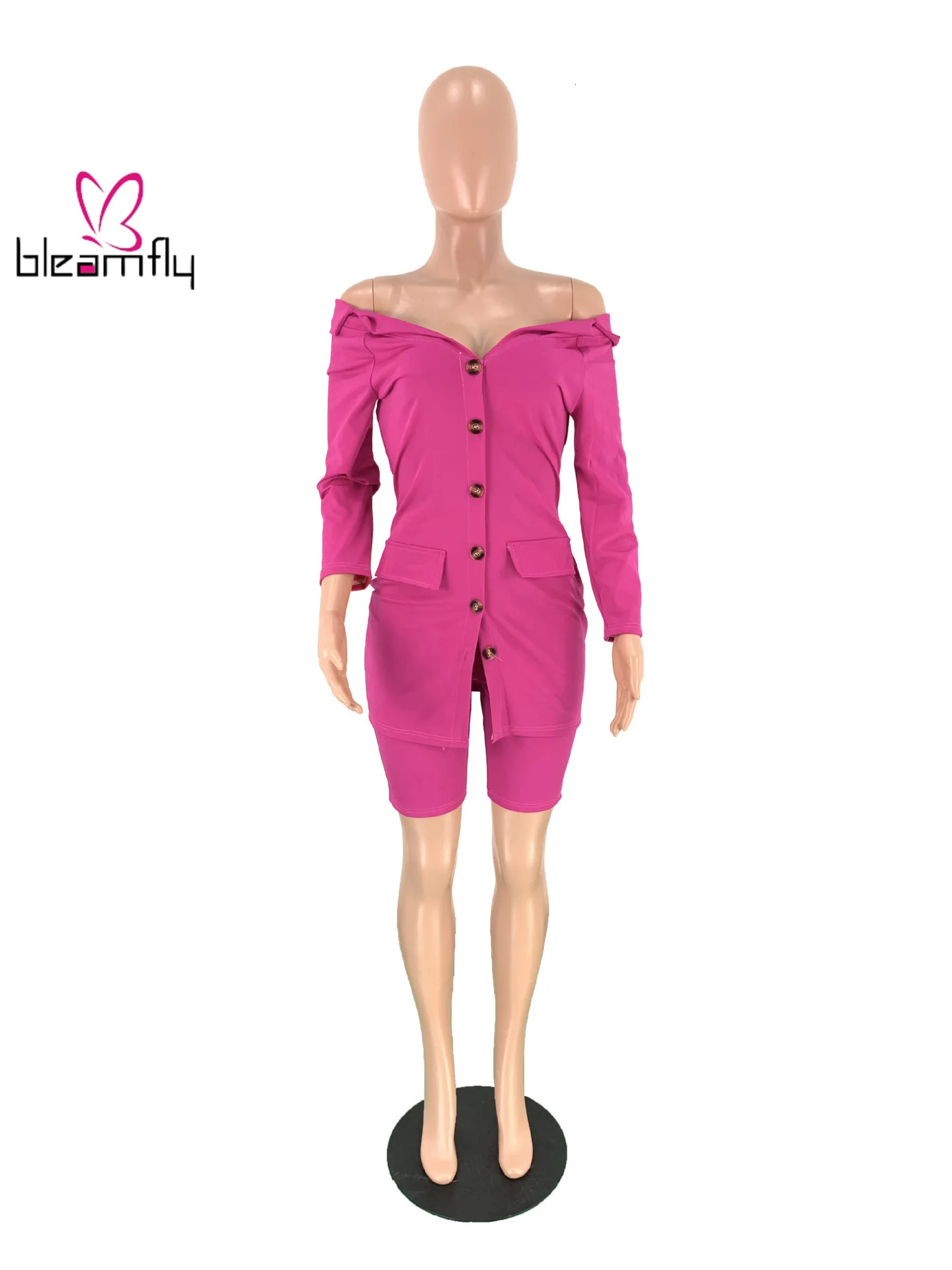 Новинка 2019 Женский Осенний блейзер с открытыми плечами и длинным рукавом на