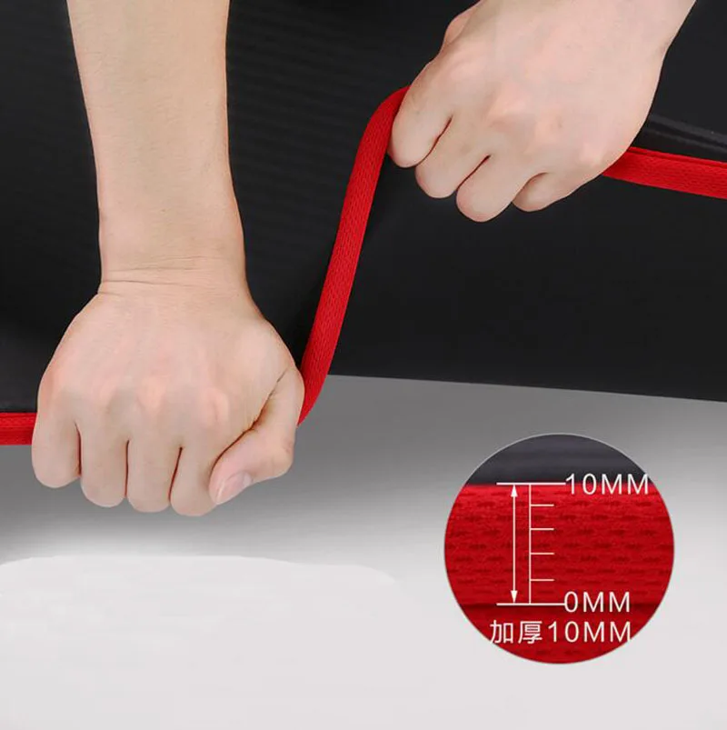 Нескользящий сверхтолстый Коврик для йоги 10 мм 183*61 см мужчин и женщин фитнеса