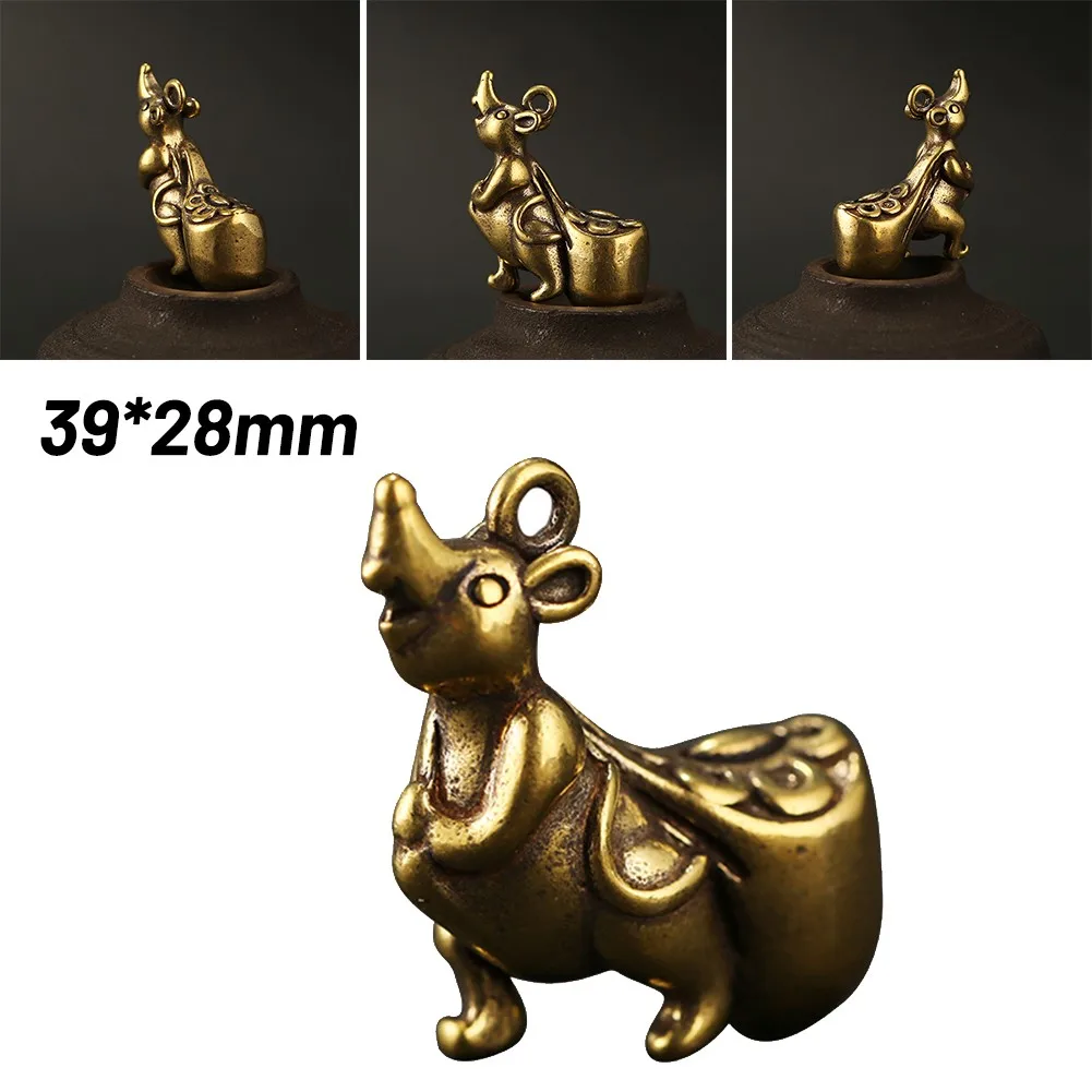 

Bronze Workmanship Pendant 28*39mm Fine 1*Figurines Small Mouse Workmanship