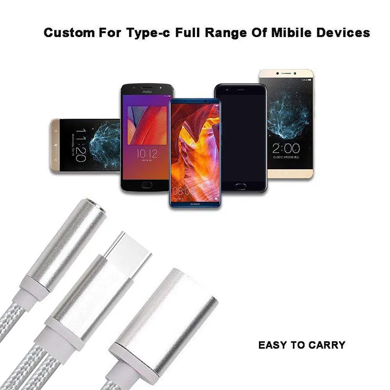 2 в 1 type C адаптер для huawei P30 mate 30 20 Pro Honor20 Nova5 разветвитель для зарядки 3,5 мм разъем для наушников адаптер Tipo C Tupe C