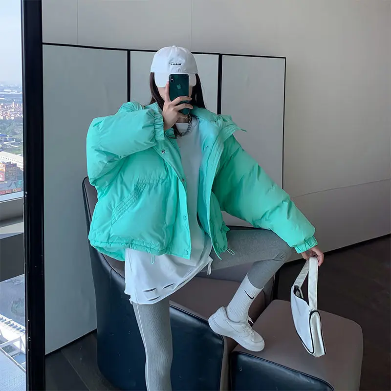 Куртка с хлопковой подкладкой зимние парки капюшоном женская теплая пуховая