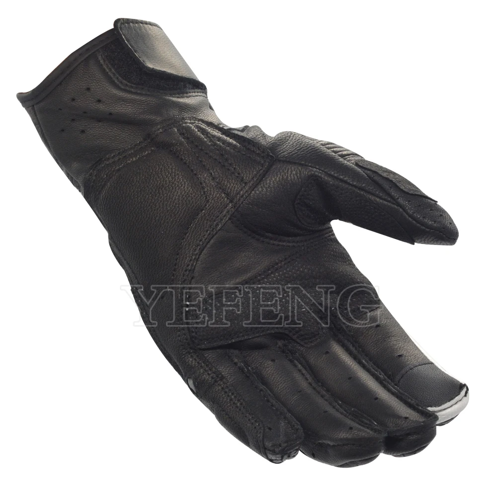 

Genuine Leather Gloves Motorcycle Motorbike Riding Racing Gloves for Summer