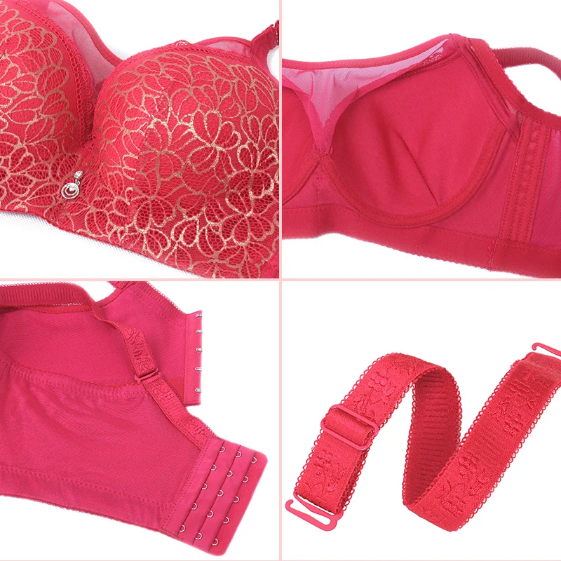 Женские кружевные бюстгальтеры большого размера плюс тонкие пуш ап с полной