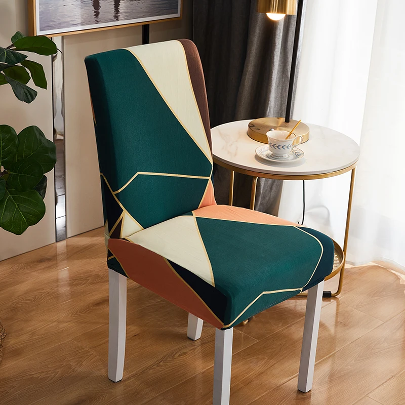 

Универсальные чехлы на стулья из спандекса, эластичный чехол на стулья для столовой, Эластичный Защитный чехол на стулья для ресторана, сва...