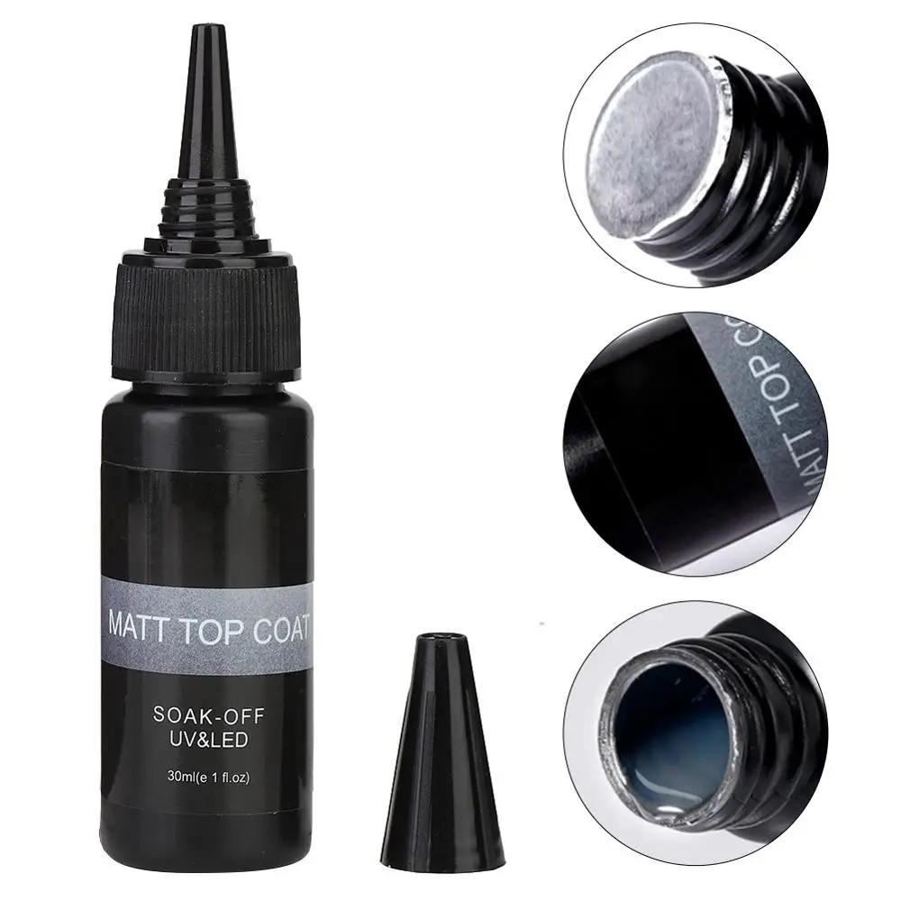 30ml прозрачный матовый верхний слой стойкий гель для ногтей ногти с uv-фильтром