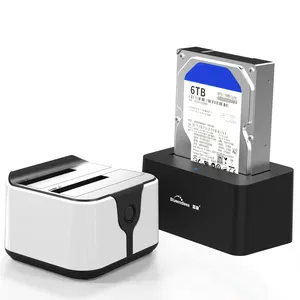 Док-станция для внешнего жесткого диска 3,02,5 дюйма, 2 отсека, SATA USB 3,5, SSD