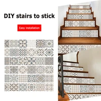 6pcs 3d ceramic tile stair decor stickers self adhesive vinyl decals for stairs diy staircase renovation mural home decoration