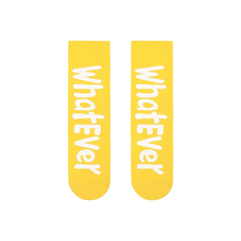 

Sock Women Letter Woman Socks Creative Casual Ladies Cotton Spring Summer Girls Trendy Candy Color Be Nice Stay Real Calcetines