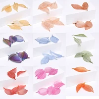 5 pieces rose leaf necklace pendant 40 60 mm natural eletroplant howllow leaves charmfor diy making women jewelry accessory