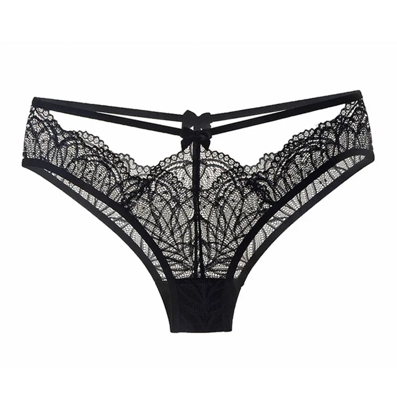 

Thin belt waist head imagination impulsive sexy panties thongs French sexy transparent temptation lace women's low waist briefs