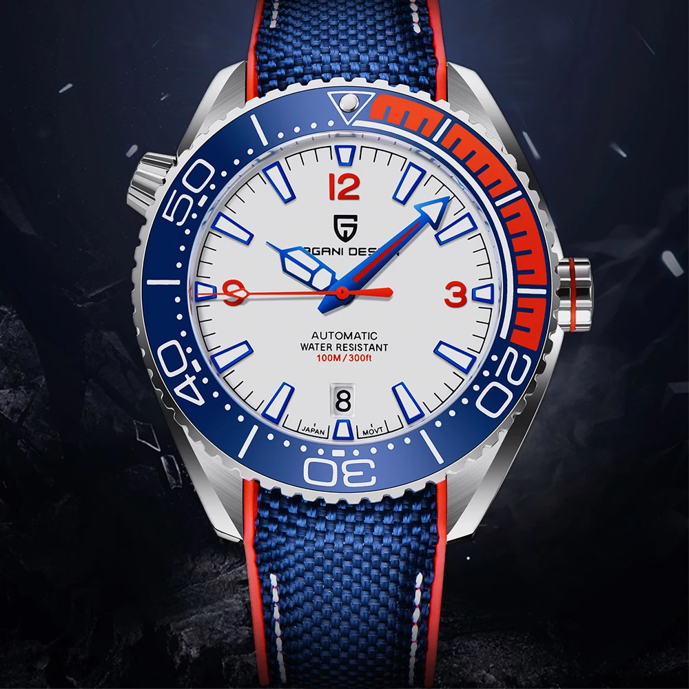 PAGANI DESIGN New Stainless Steel Automatic Watch Men Fashion Sapphire Glass Waterproof Watch NH35A men mechanical wristwatches