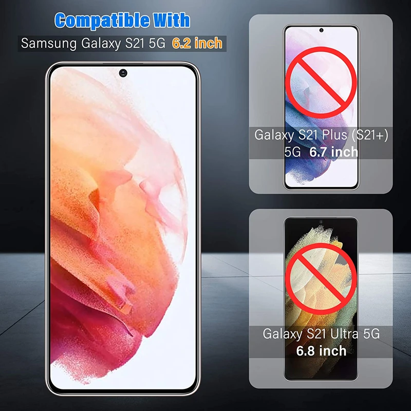 2pcs tempered glass for samsung galaxy s21 5g 6 2 inch screen protector hd clear anti scratch bubble free free global shipping