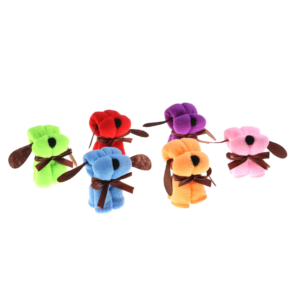 Хлопковое полотенце в форме милой собаки 20 х20 см|Полотенца для лица| |