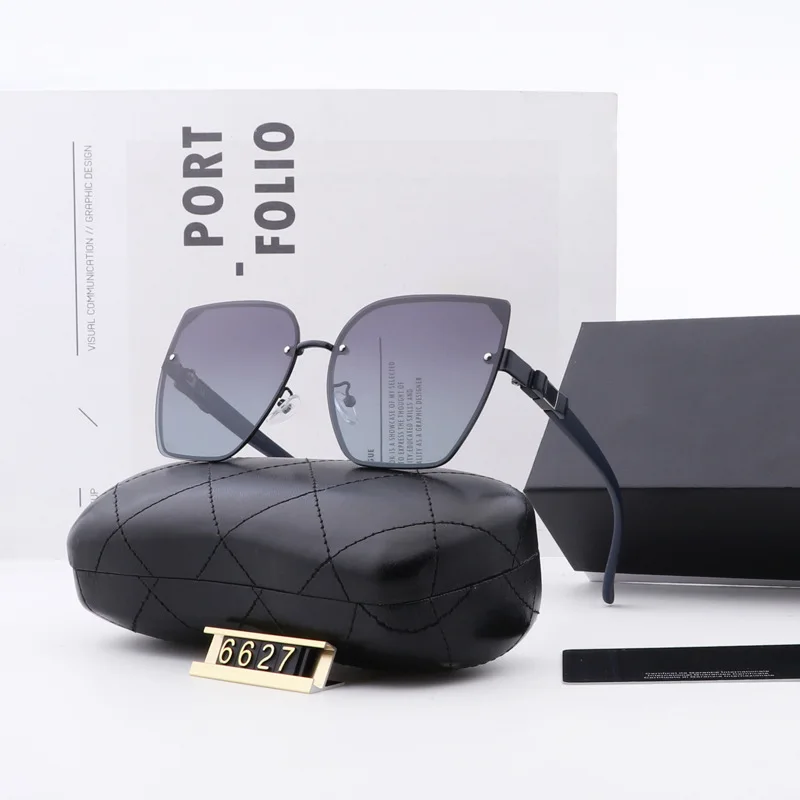 

Luxury Original Brand Polarized Sunglasses Women Men Designer Rimless Square Vintage Driving Shades Glasses Outdoor Eyewear Gift