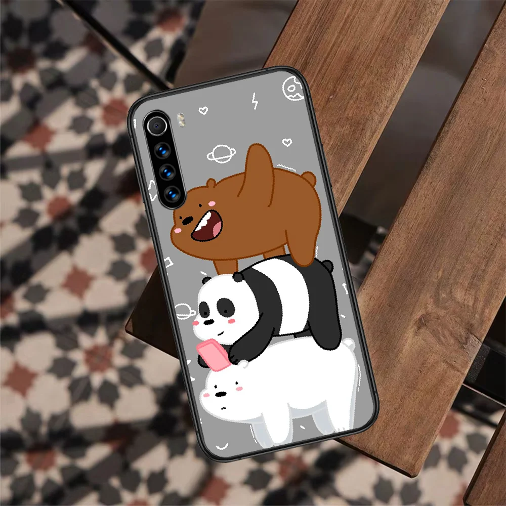 

Cartoon Ice Bare Bears Panda Phone Case For XIAOMI Redmi Note 9 8 7 6 S A 10 A T S PRO K40 black Prime Silicone Hoesjes Soft