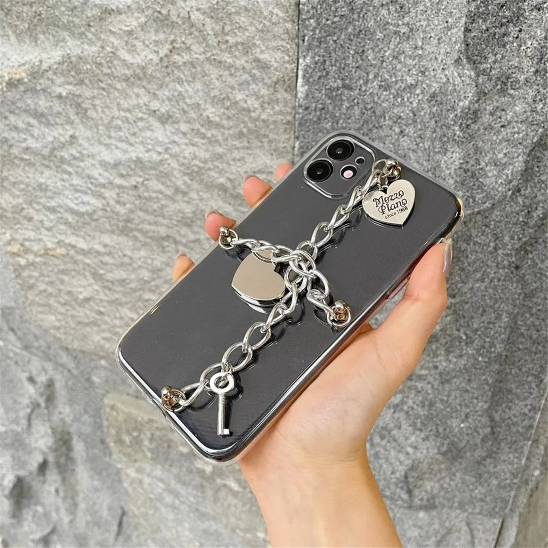 Силиконовый чехол с цепочкой для ключей iPhone 14 11 Pro 12 Max 7 8 plus X XS XR 13Pro - купить по