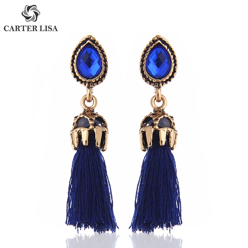 Женские Висячие серьги CARTER LISA длинные богемные висячие в Корейском стиле с