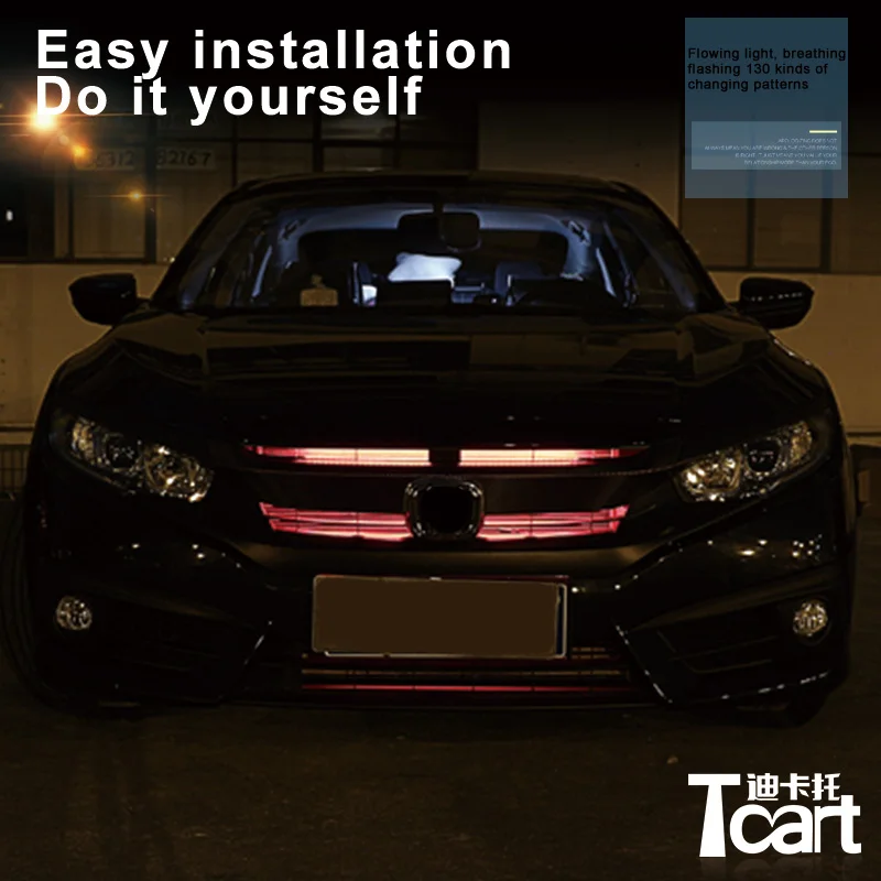 Tcart впускной решетка динамический led RGB 7 видов цветов огни для honda BRV Brio