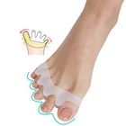 Пара силиконовые корректор шишки на большом пальце защита для пальца ноги выпрямитель разбрасыватель сепаратор повторного использования разделители для пальцев ног