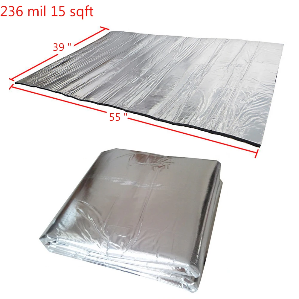 Soundproofing Mat 236 mil 15 sqft звукоизоляционный коврик для автомобильных стеновых звукоизоляционных панелей 5" x 39" - Название цвета: Soundproofing Mat