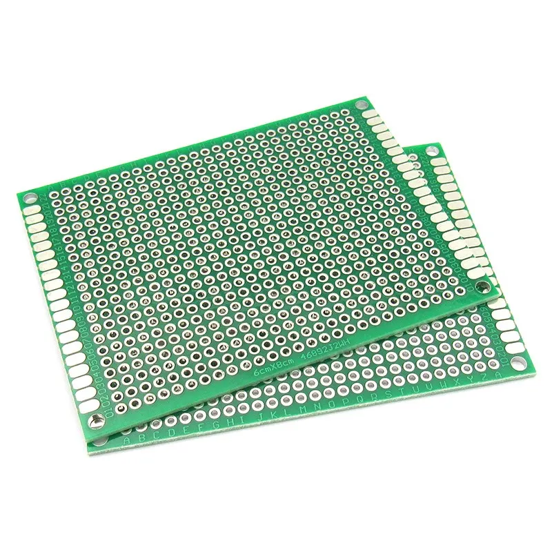 

5pcs/lot 6x8cm Double Side Prototype PCB Universal Board 6*8cm Printed Circuit Board For Arduino 1.6mm 2.54mm Glass Fiber